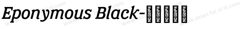 Eponymous Black字体转换